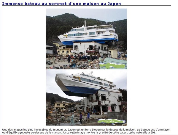 immense bateau su sommet    d'une maison au japon